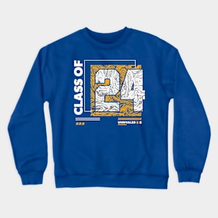 Class of 2024 Urban Streetwear // Graduation Class of '24 Gold Crewneck Sweatshirt